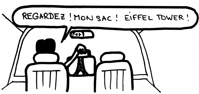 Dessin chauffeur eiffel tower