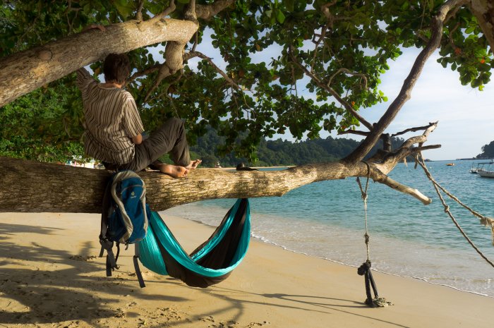 Hamac sur la plage à Pangkor, Malaisie