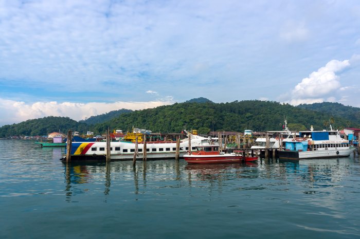 Village de pêcheurs à Pangkor, Malaisie