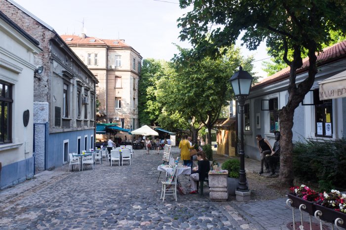 Quartier bohème Skadarlija à Belgrade
