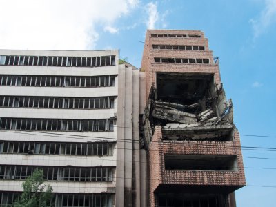 Immeuble bombardé par l'OTAN à Belgrade