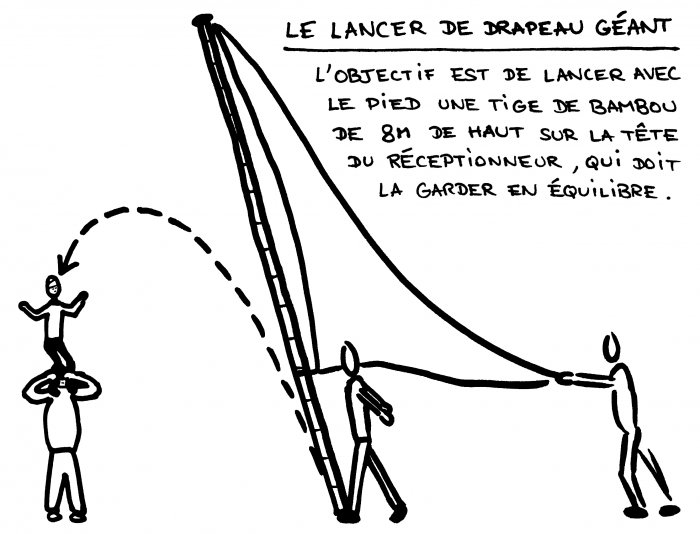 Lancer de drapeau géant