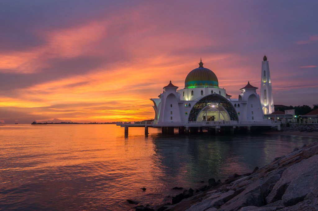 Malacca Straits Mosque, Malaisie