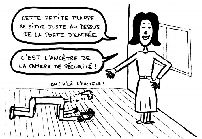 Dessin trappe camera sécurité