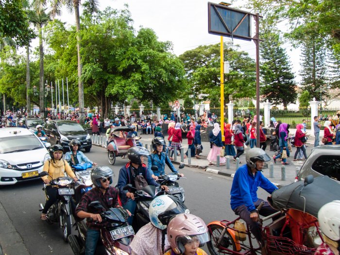 Scooters à Yogyakarta, Indonésie