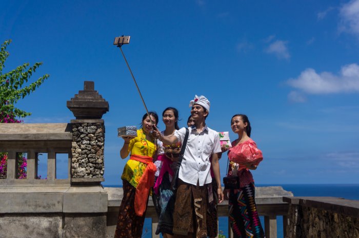 Selfie au temple d'Uluwatu