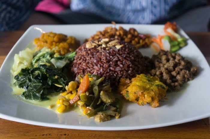 Plat indonésien, Wulan Vegetarian Warung, Ubud, Bali