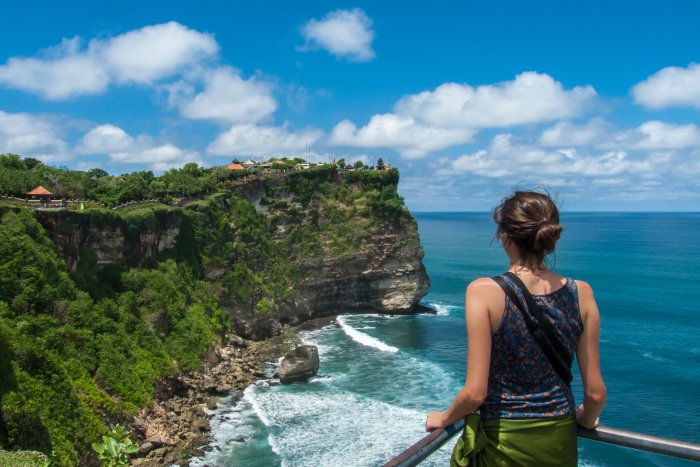 Vue sur le temple d'Uluwatu, Bali