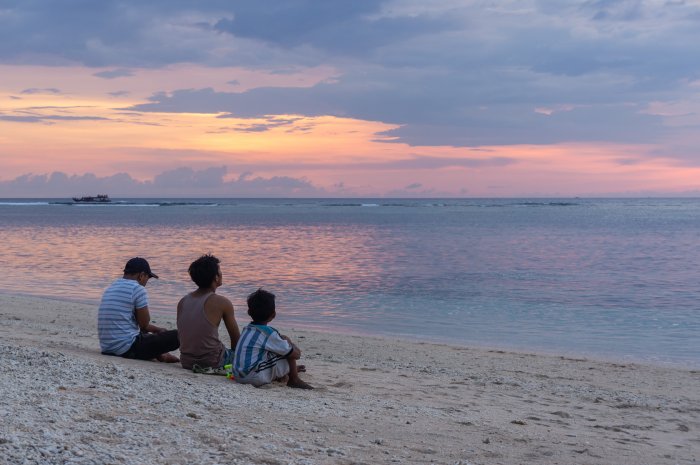 Coucher de soleil sur Gili AIr, Indonésie