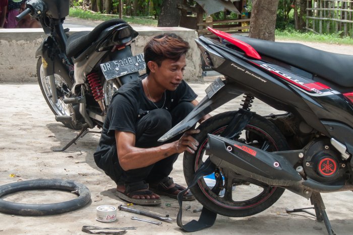 Garagiste à Lombok