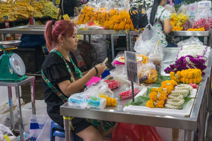 Marché aux fleurs de Bangkok