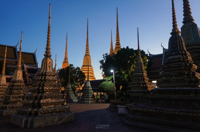 Temple Wat Pho de nuit, Bangkok