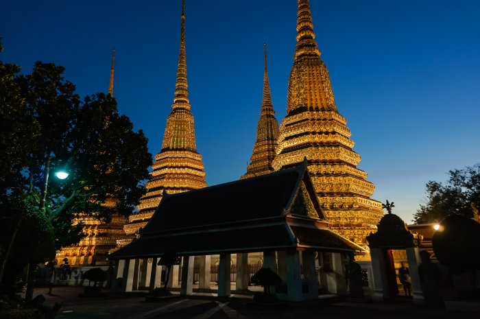 Temple Wat Pho de nuit, Bangkok