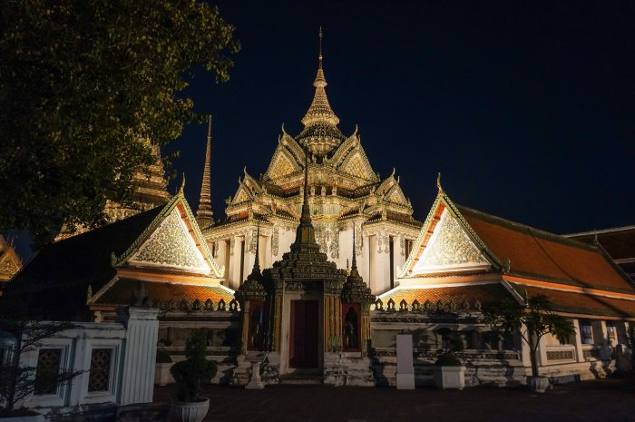 Temple Wat Pho de nuit, Bangkok