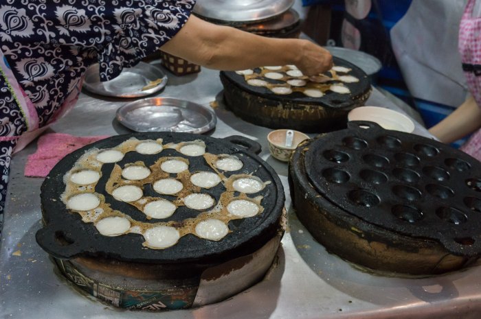 Crêpes coco kanom krok, Bangkok