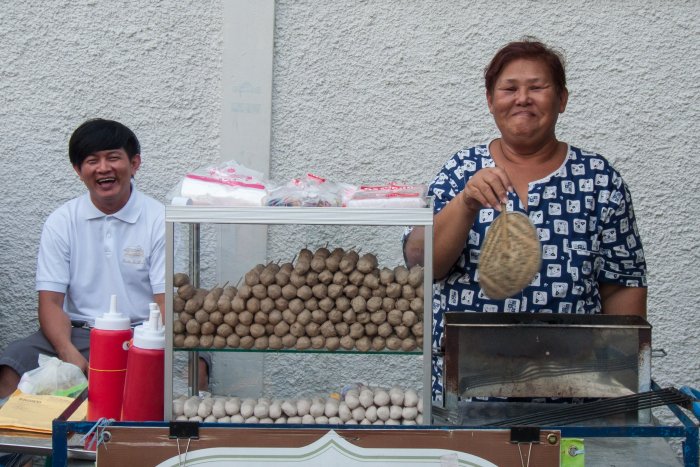 Vendeurs de rue à Bangkok, Thaïlande