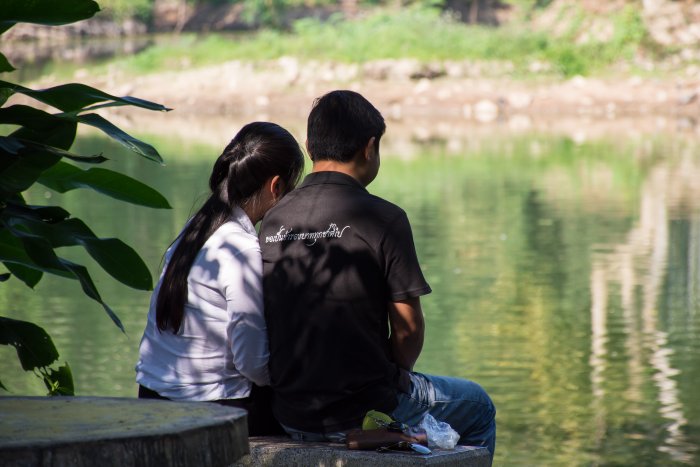 Jeune couple, Wat Umong, Chiang Mai