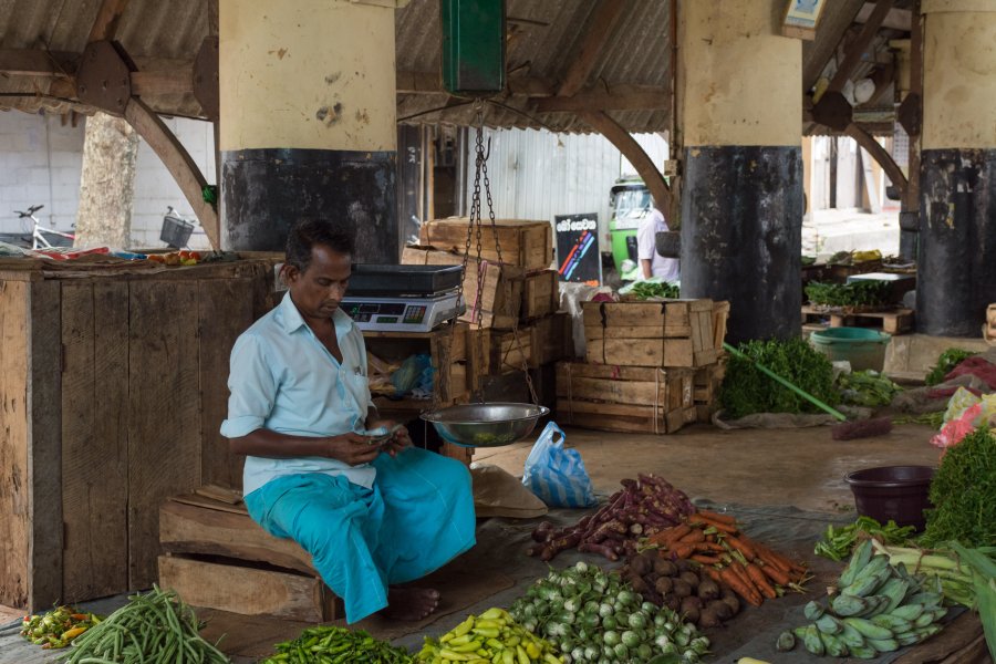 Marché de légumes de Galle, Sri Lanka