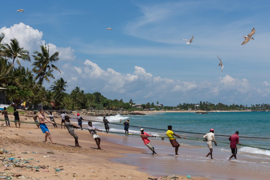 Pêcheurs à Tangalle, Sri Lanka