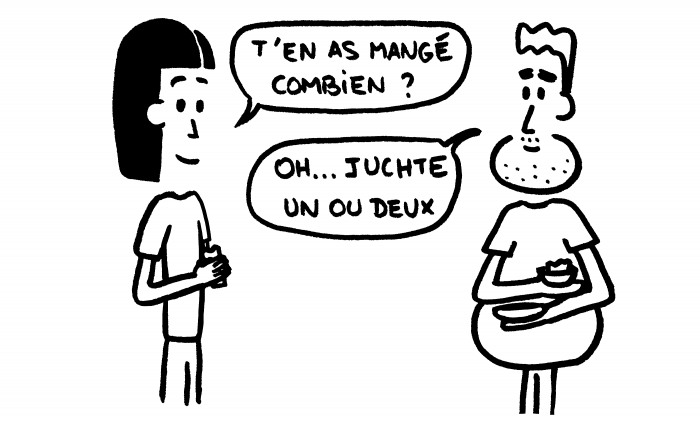 Dessin : glouton au night market de Pai