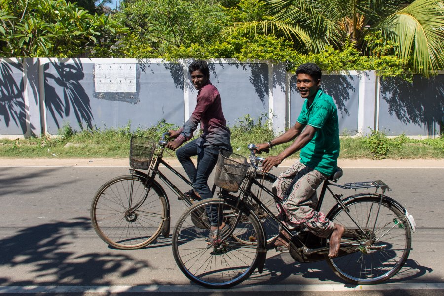 Sri Lankais à vélo à Jaffna