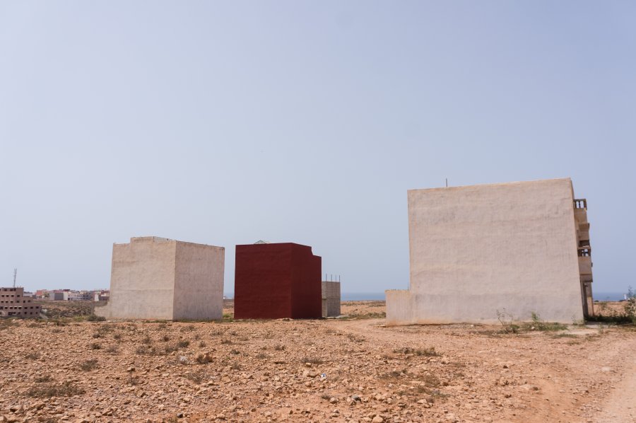 Chemin vers la plage de Mirleft, Maroc