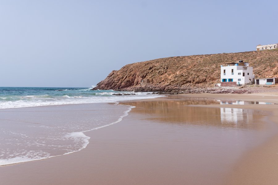 Plage d'Aftas à Mirleft, Maroc