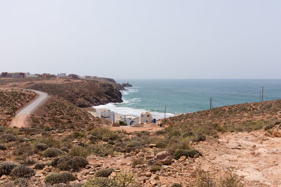 Plage d'Aftas à Mirleft, Maroc