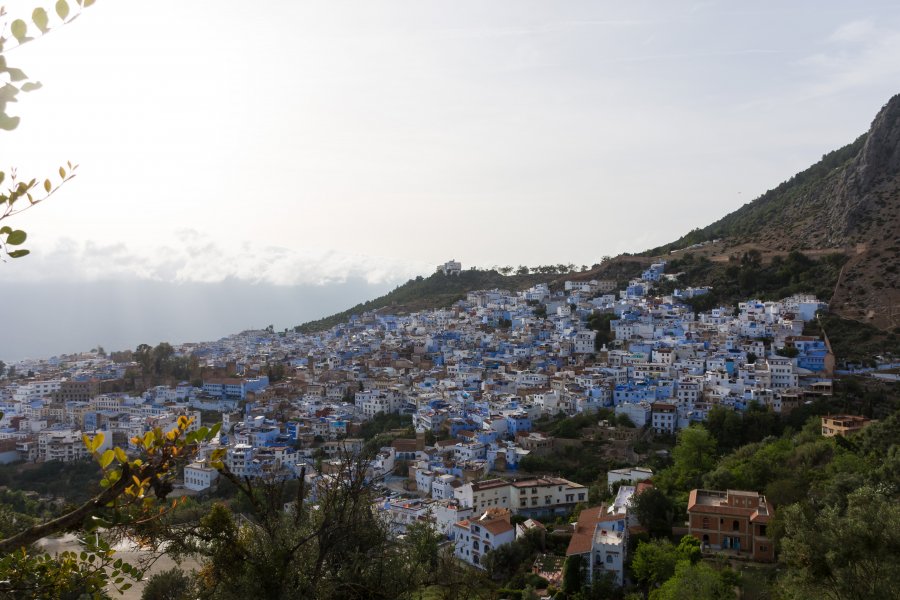 Vue de Chefchaouen depuis la mosquée espagole