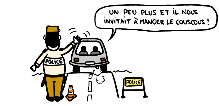 Dessin : Policier marocain sympathique