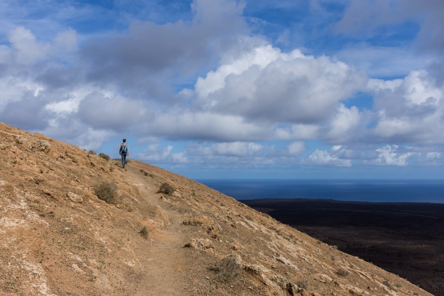 Randonnée dans la Caldera Blanca à Lanzarote