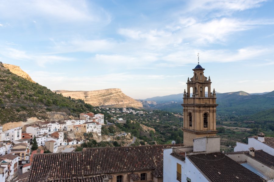 Coucher de soleil à Chulilla, Espagne