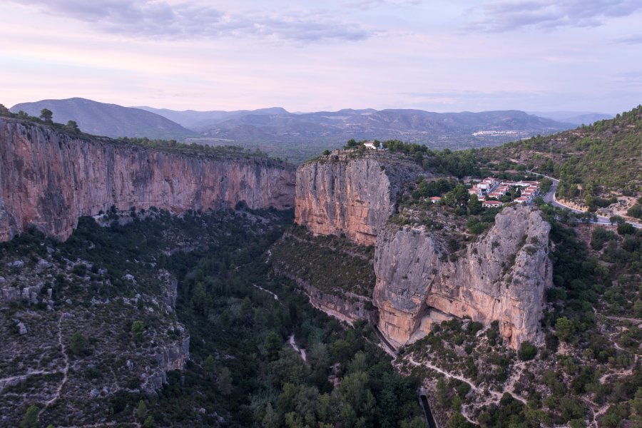 Coucher de soleil à Chulilla, Espagne