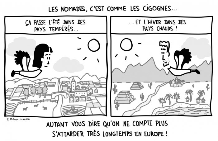 Les nomades, c'est comme les cigognes...