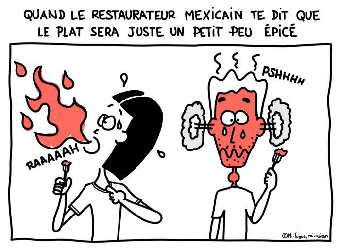 Dessin du lundi : les plats pimentés en voyage