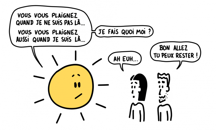 Dessin : le soleil espagnol est un peu trop fort !