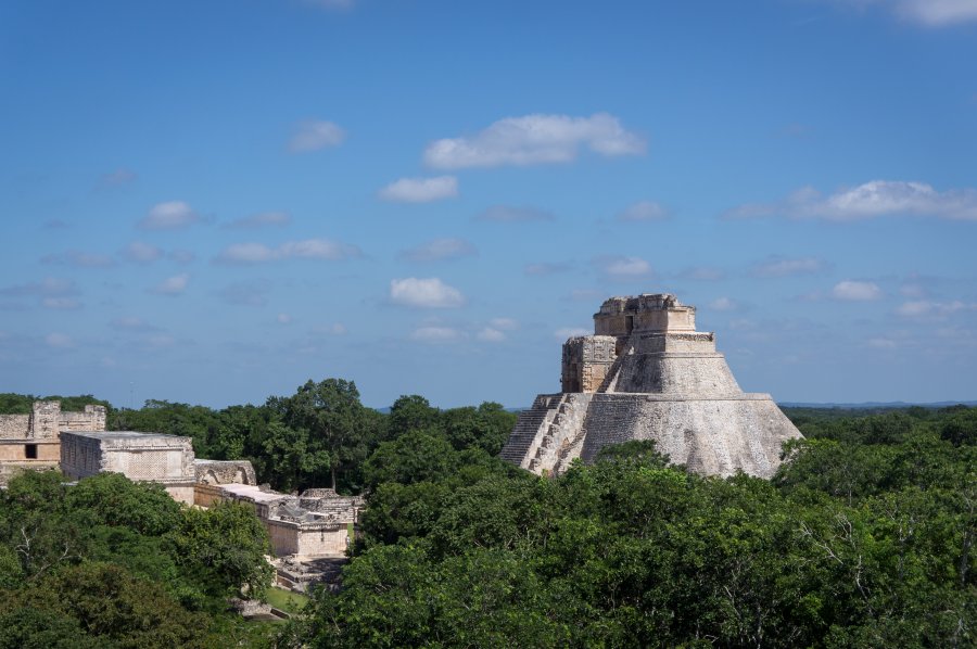 Temples Maya à Uxmal, Yucatán, Mexique