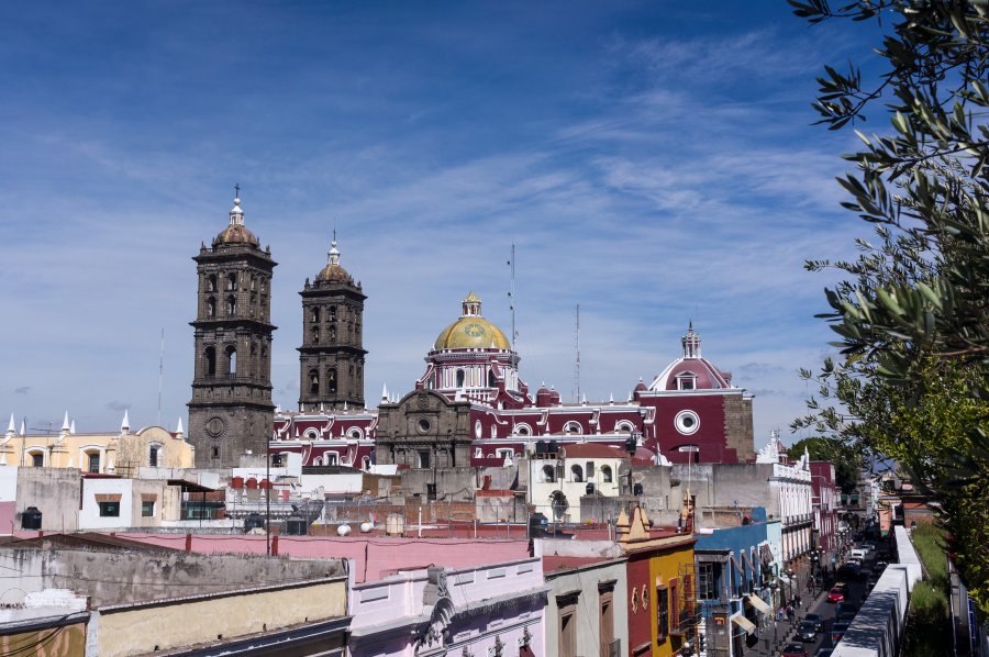 Vue depuis le musée Amparo, Puebla