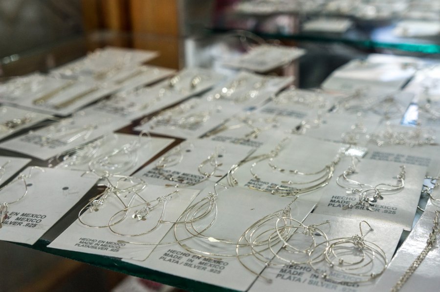 Vente de bijoux en argent à Taxco