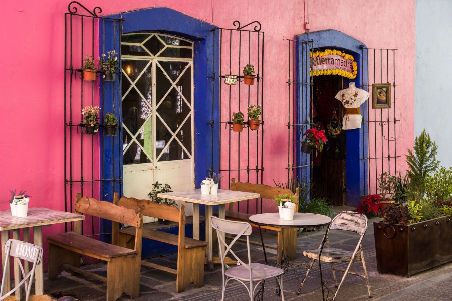 Terrasse de café à Puebla