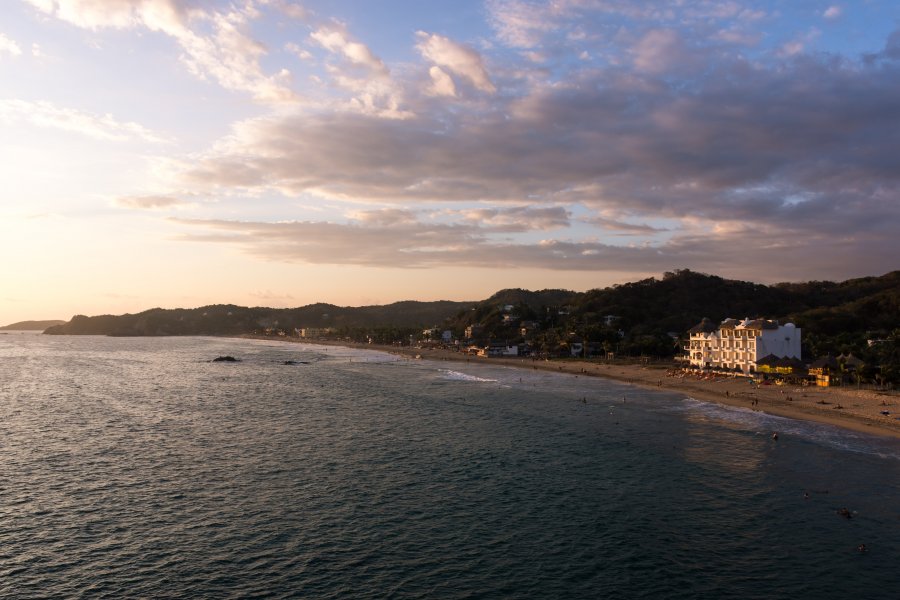 Coucher de soleil à Zipolite, Mexique