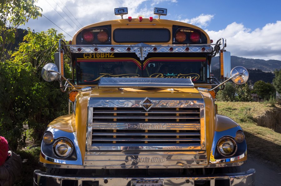 Chicken bus au Guatemala