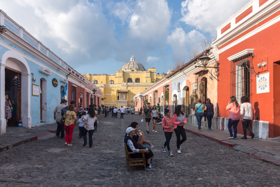 Rue piétonne d'Antigua, Guatemala