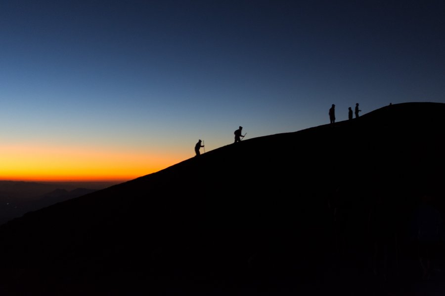 Lever de soleil en haut de l'Acatenango