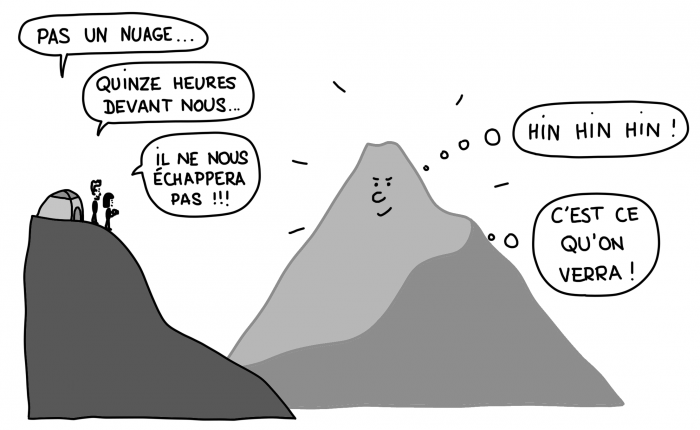 Dessin : le volcan Fuego qui refuse d'entrer en éruption