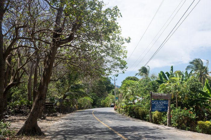 Route de l'île d'Ometepe près de Santo Domingo