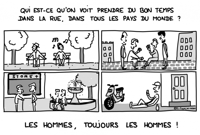 Dessin : la rue est-elle aux hommes ?