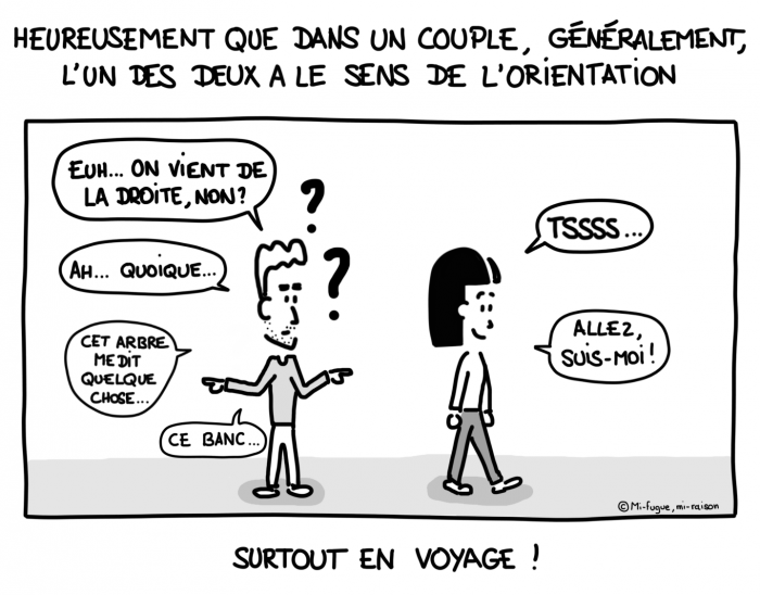 Dessin du lundi n°32 : le sens de l'orientation en voyage