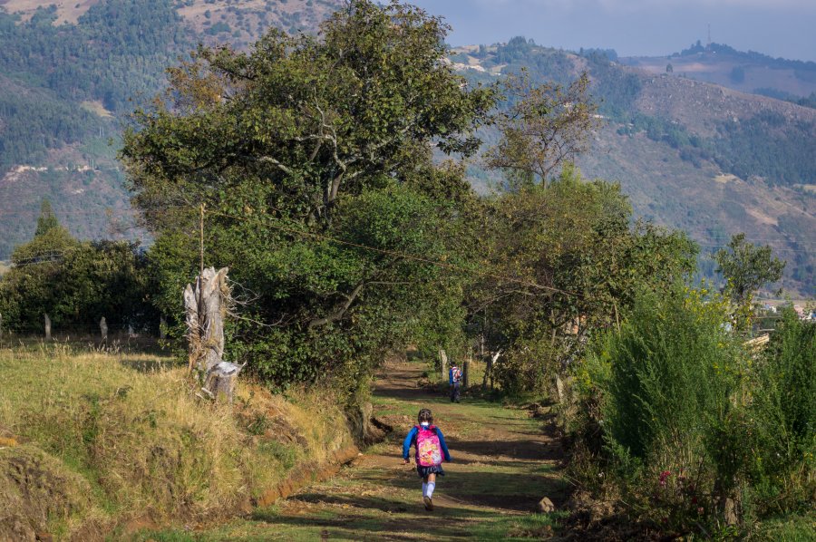 Randonnée autour de Monguí, Colombie