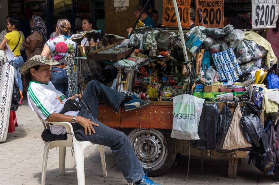 Scène de rue à Medellín, Colombie